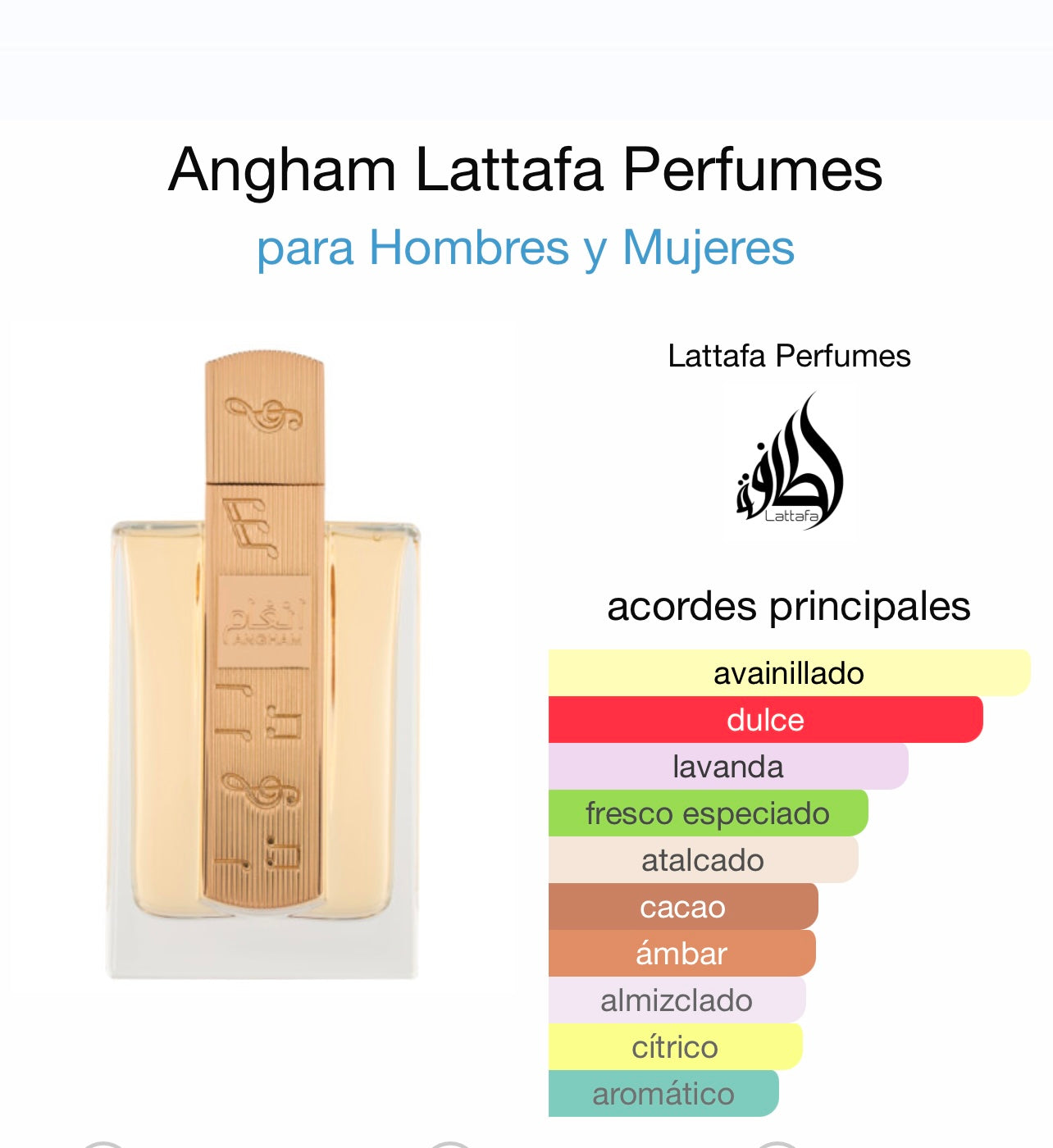 ANGHAM Lattafa Perfumes L A T T A F A