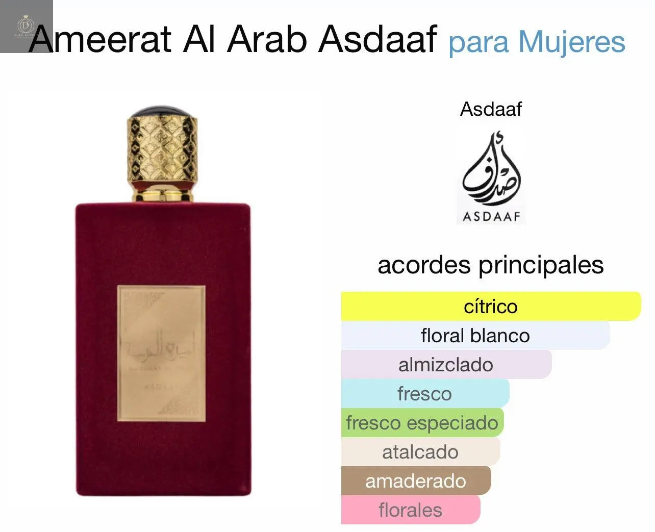 Ameerat al arab 100 ml ASDAAF - LATTAFA Princesas de Arabia - Dubai Essence