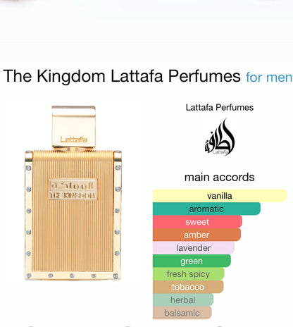 The kingdom for men Lattafa 100ml - nuevo