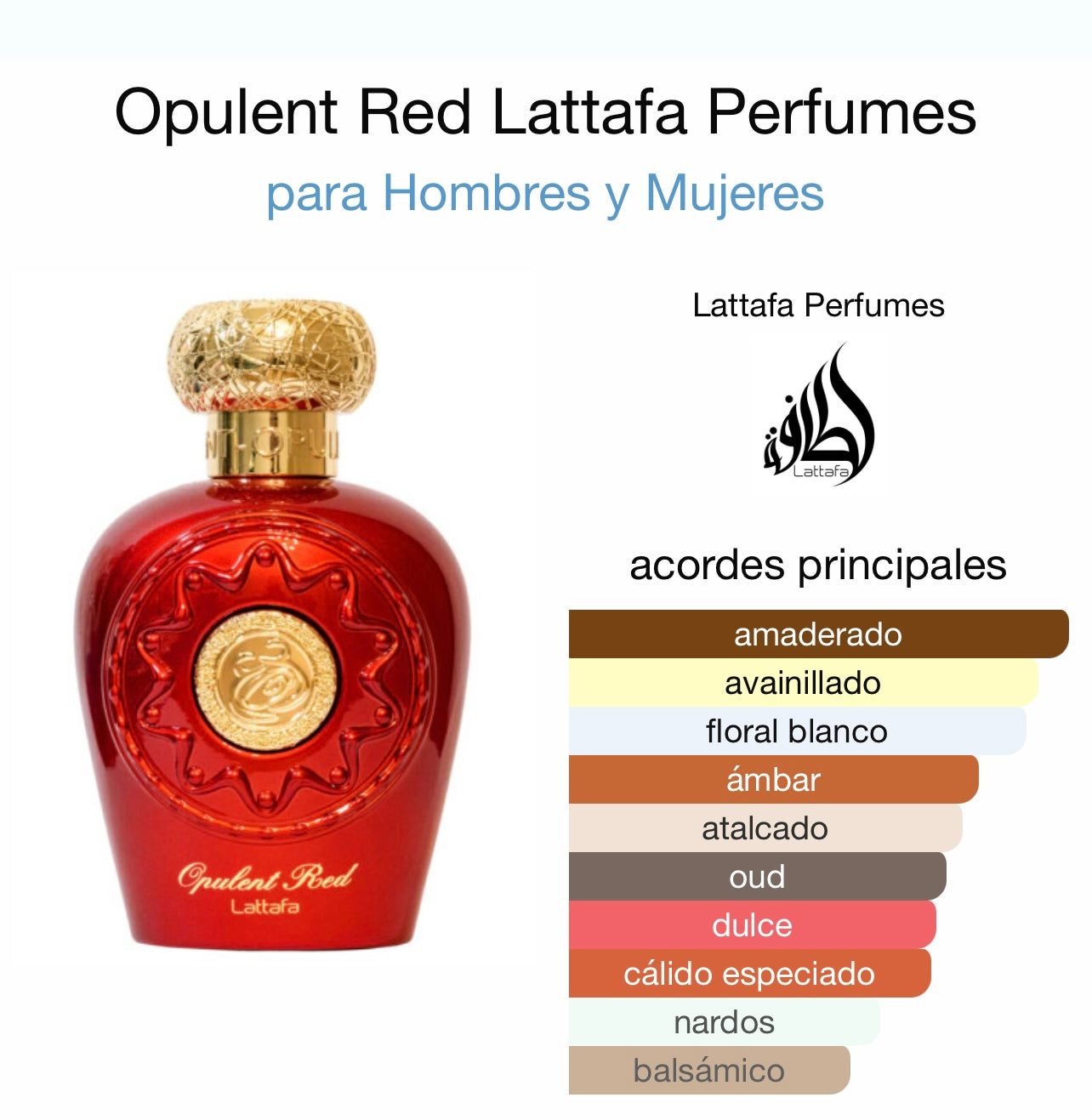 Opulent Red Lattafa Perfumes - Dubai Esencias