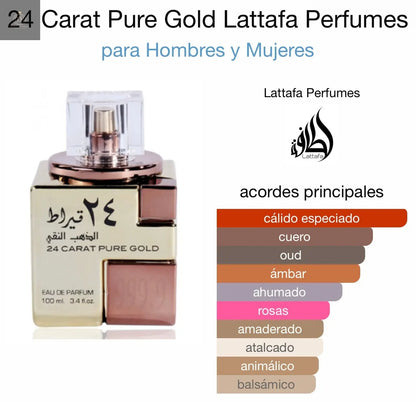 24 CARAT PURE GOLD Lattafa Perfumes - Dubai Esencias