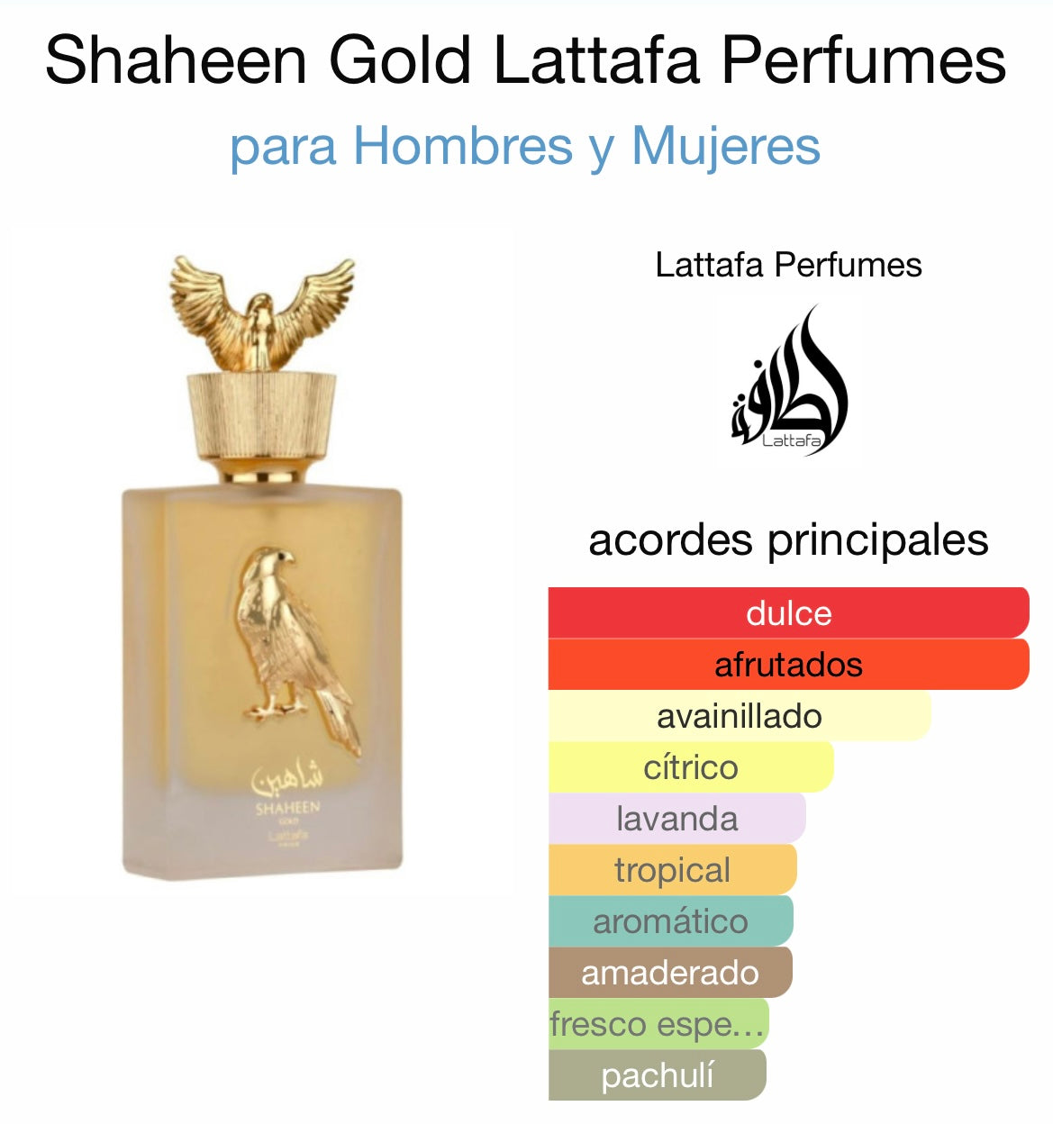 Shaheen gold Lattafa Pride - 100 ml - Dubai Esencias