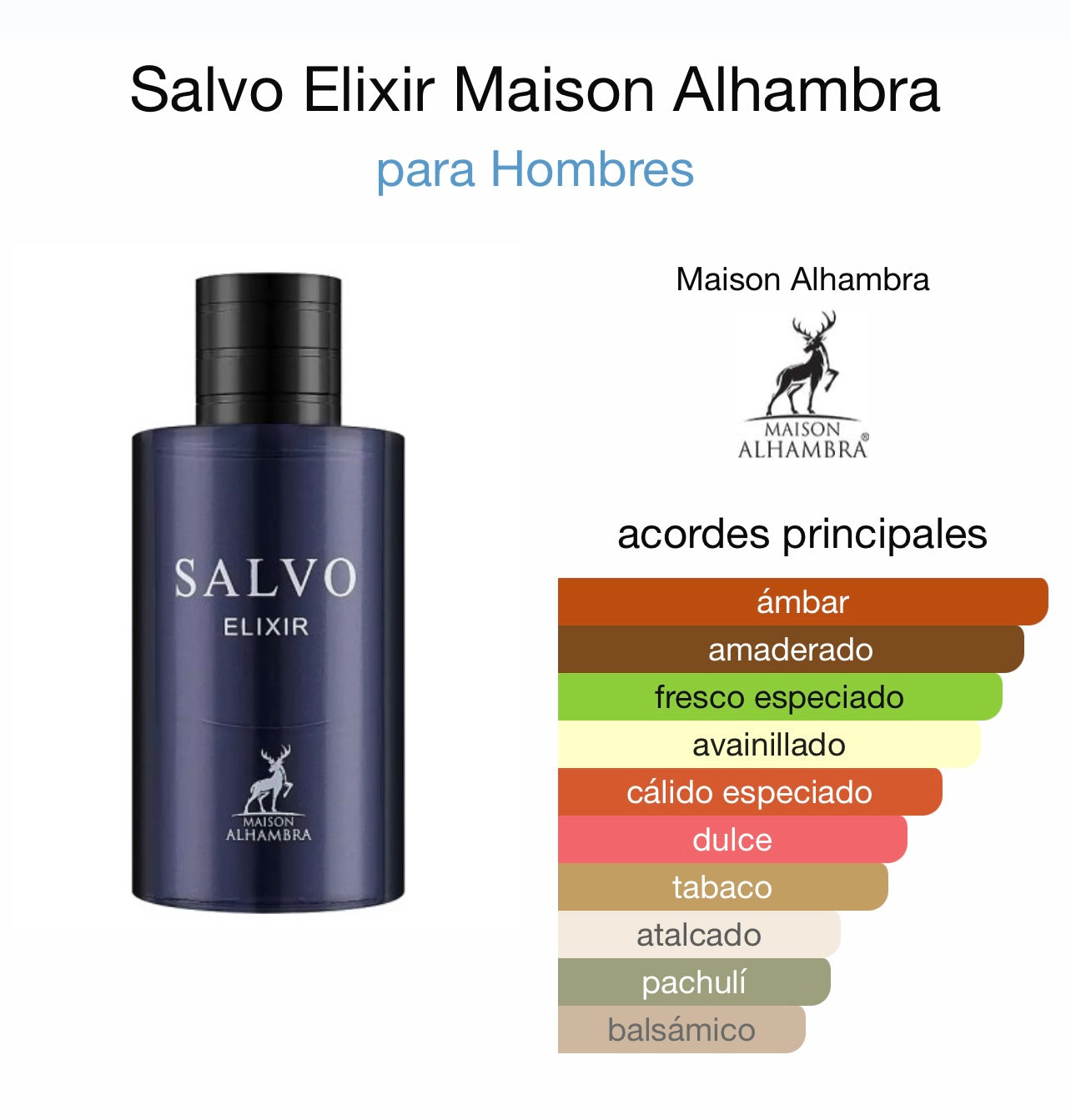 Salvo Elixir Maison Alhambra 100ml - nuevo