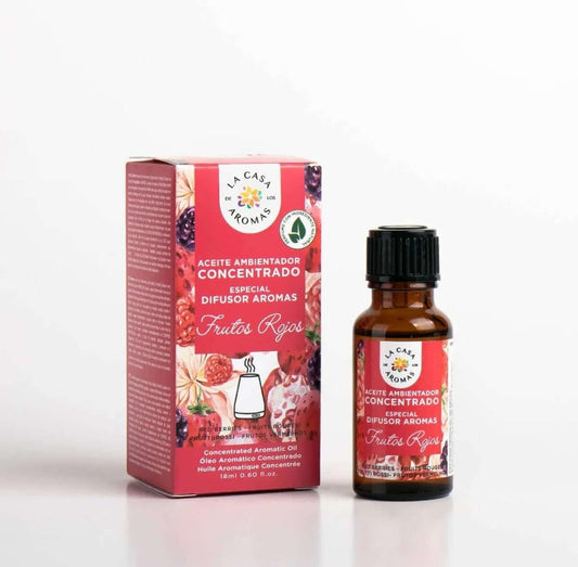 Aceite aromático concentrado hidrosoluble frutos rojos 18ml - Dubai Esencias