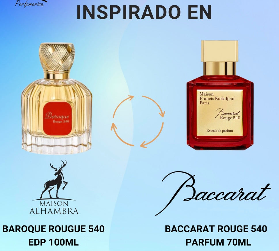 Baroque Rouge 540 100 ml - Maison Alhmabra = Baccarat Rouge 540 - Dubai Esencias