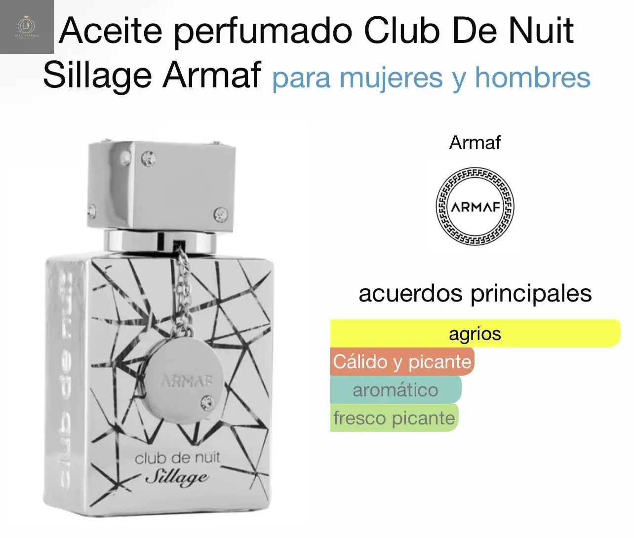 Aceite perfumado Club de NUIT Sillage Armaf Armaf