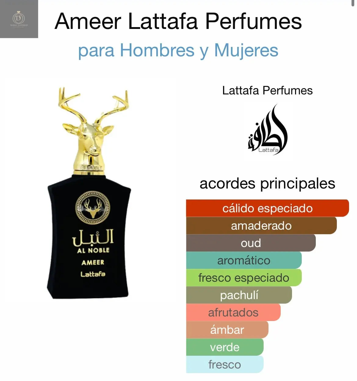 Al Noble Ameer Lattafa - 100ml - Dubai Esencias