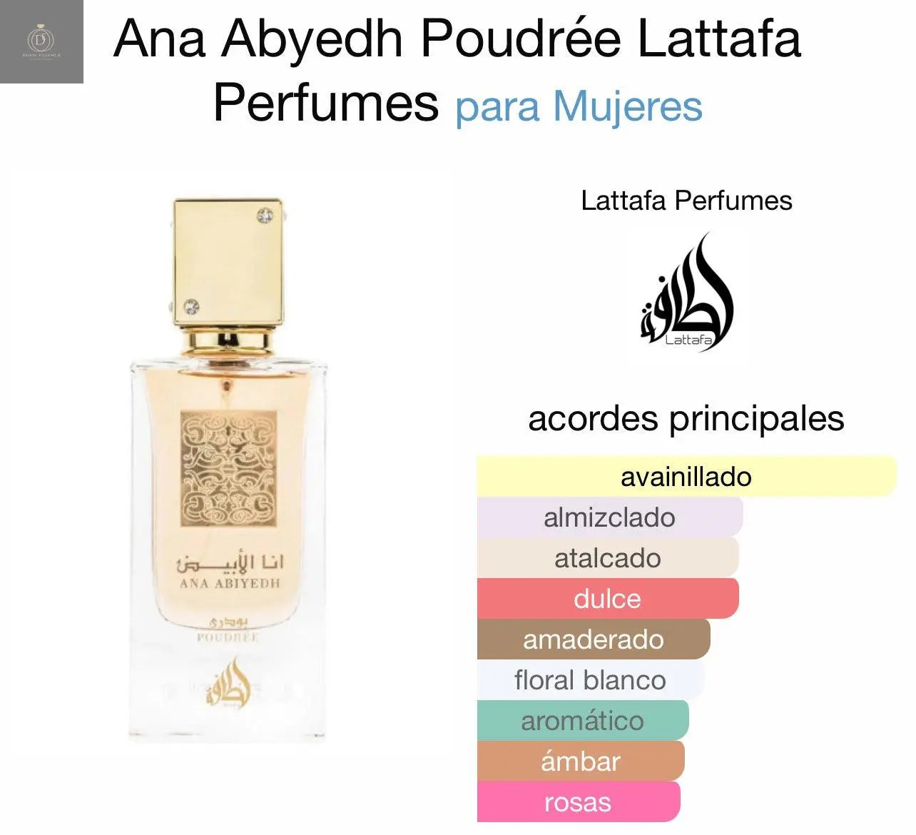 Ana Abiyedh Poudrée Lattafa 80 ml - Dubai Esencias