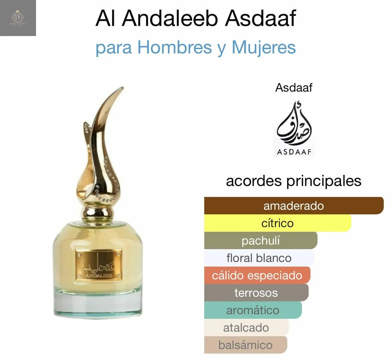 Andaleeb Asdaaf Lattafa 100 ml Dubai Essence Perfumes mujer