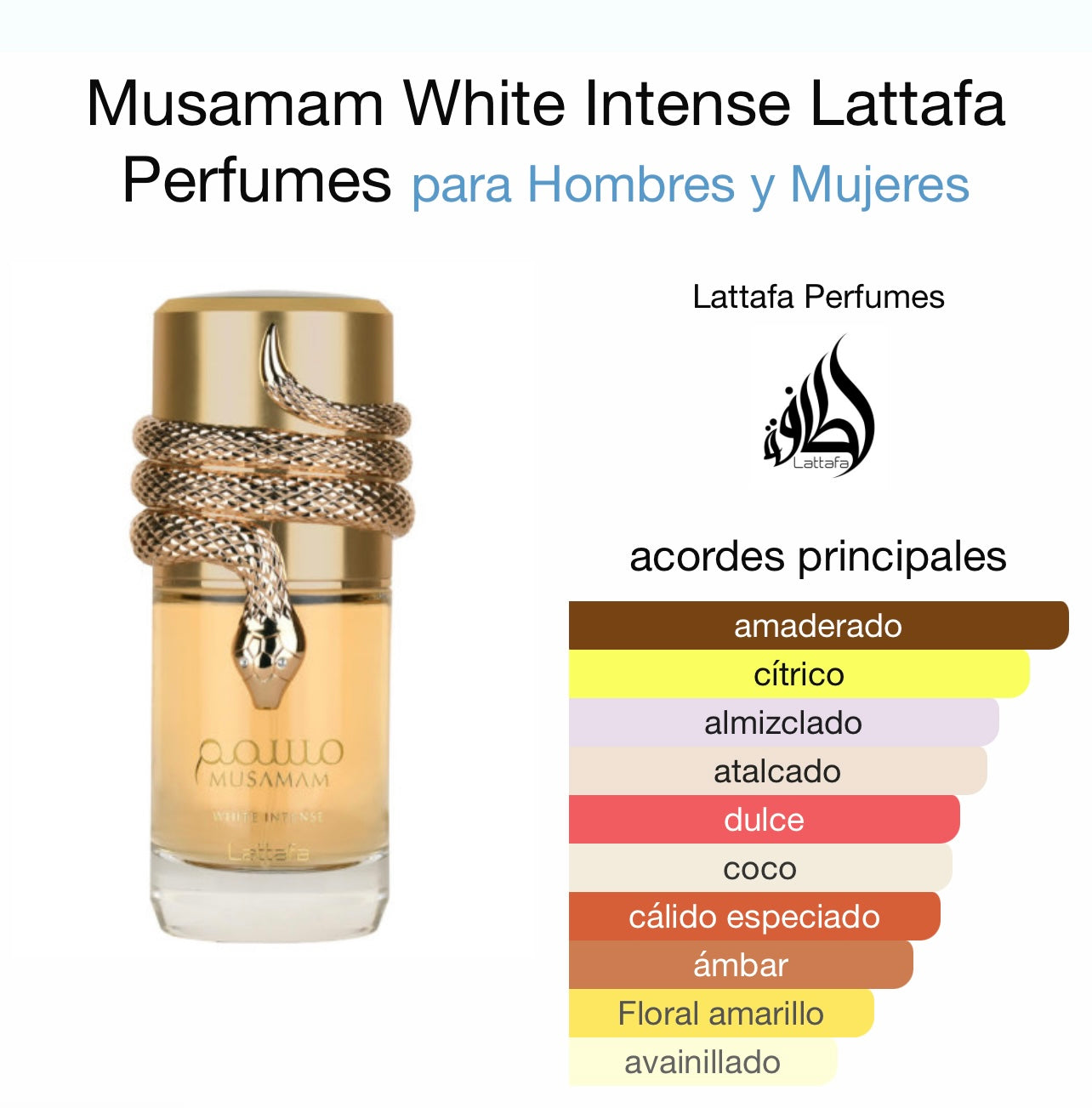 Musamam White Intense Lattafa Perfumes - Dubai Esencias