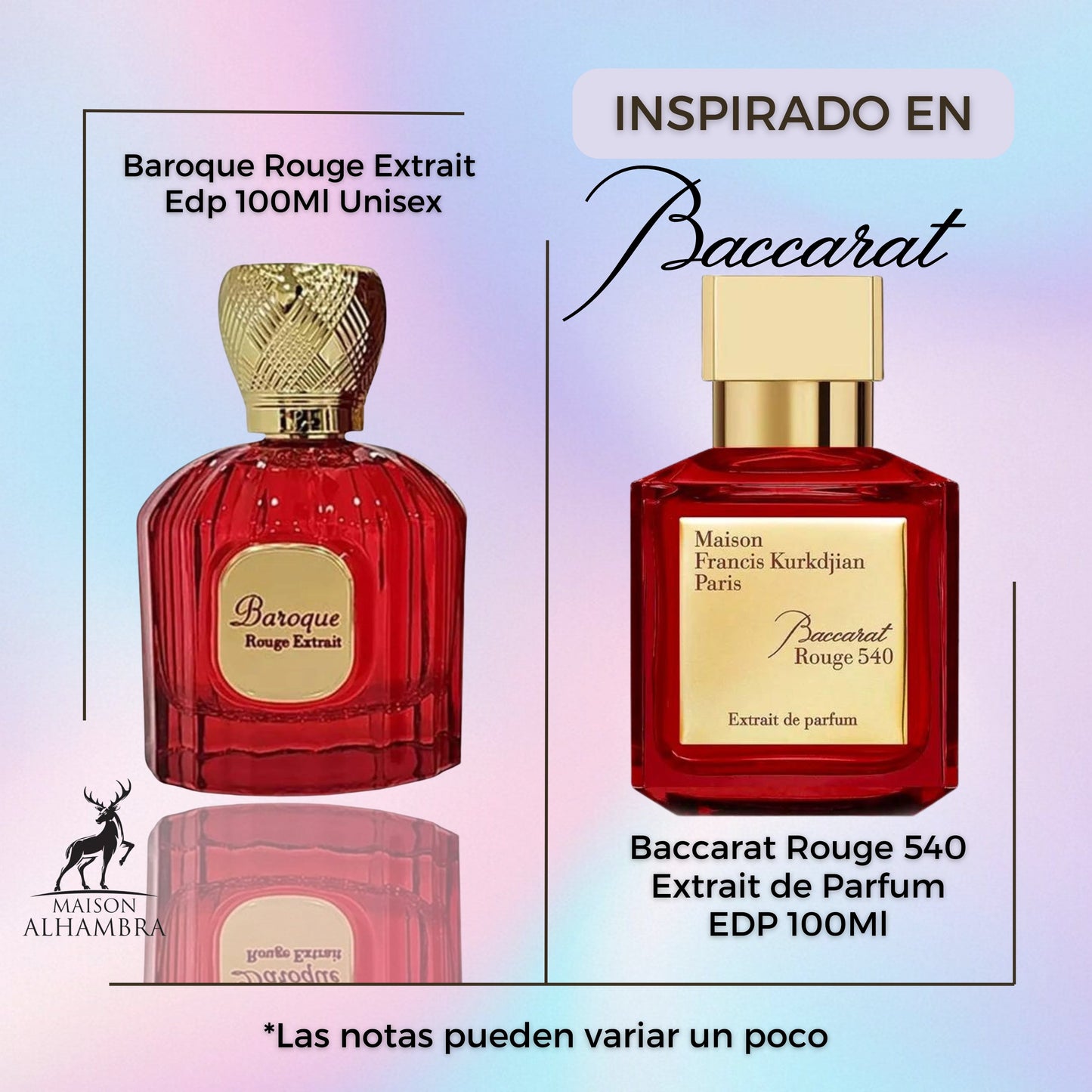 La rouge Baroque Extreme de Maison Alhambra - 100ml - Dupe Baccarat Maison Francis Kurkdjian MAISON ALHAMBRA