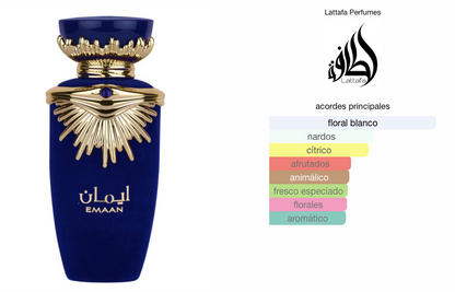 LATTAFA Emaan  100 ML - EAU DE PARFUM - Mujer ( Iman Imen Eman) - Dubai Esencias