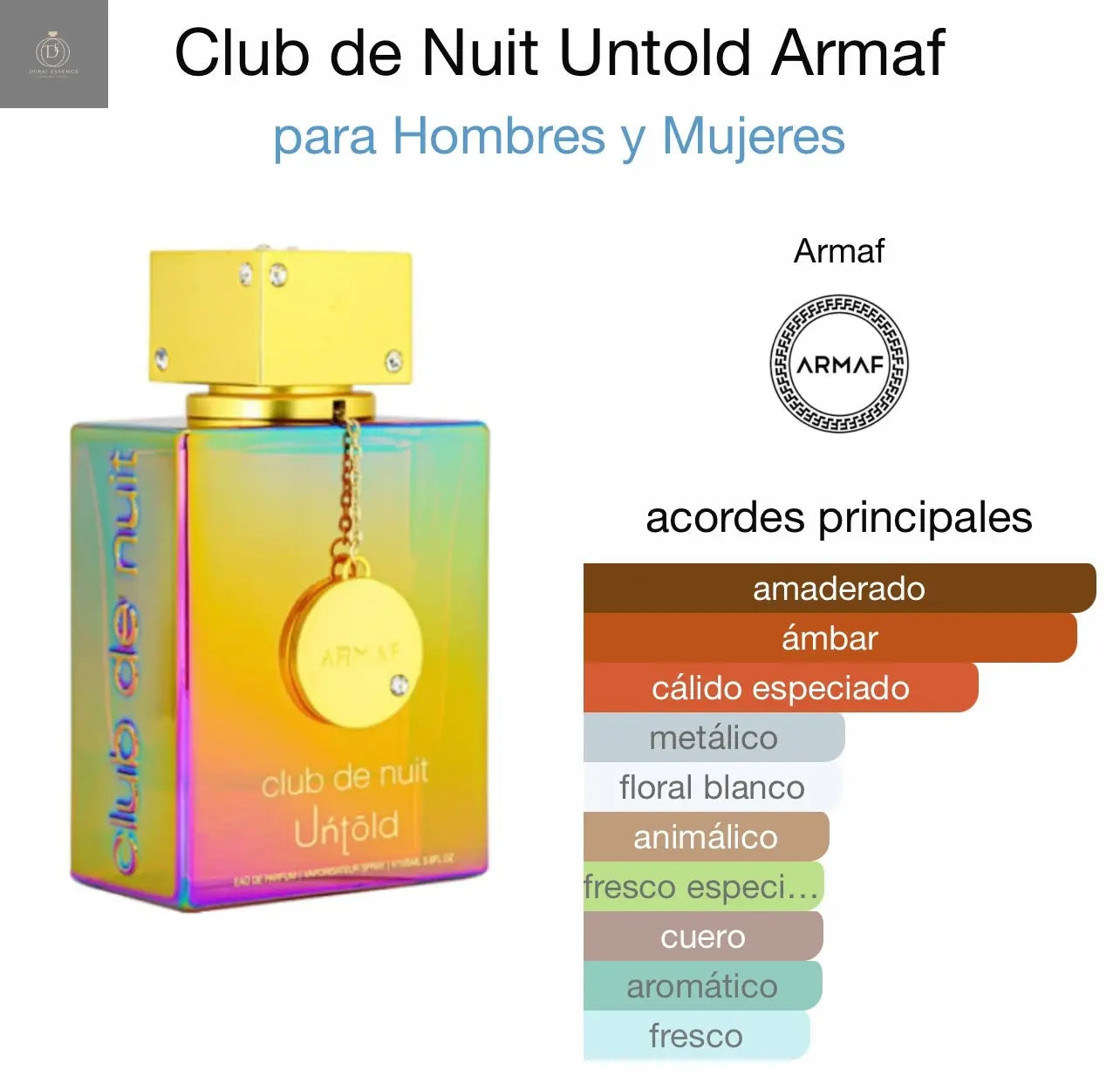 Club de NUIT UNTOLD ARMAF 105 ml Armaf