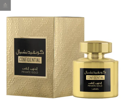 Confidential Private Gold Lattafa 100 ml - Dubai Esencias