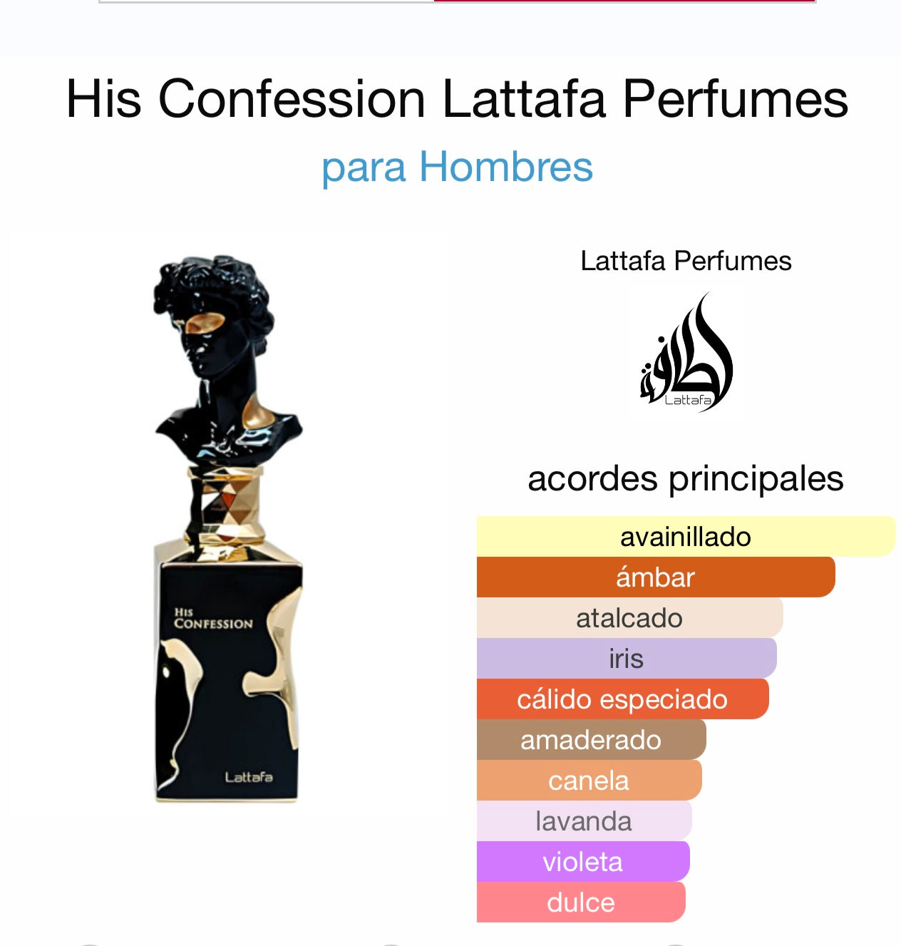 His Confession Lattafa Perfumes L A T T A F A