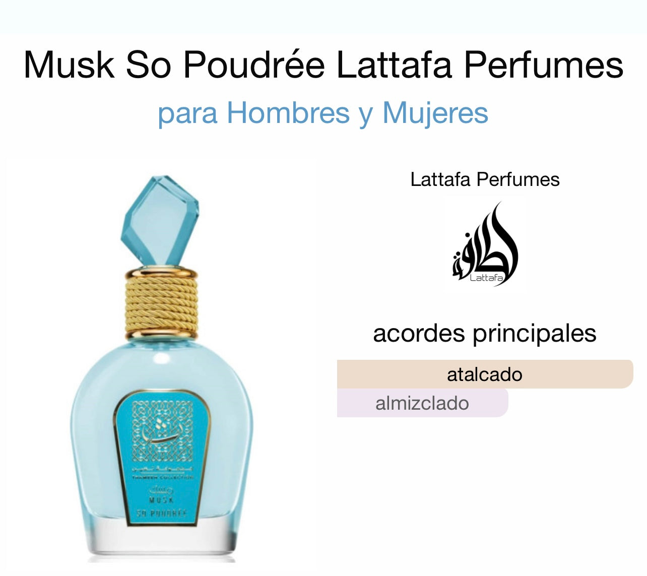 Musk So Poudrée Lattafa Perfume - Dubai Esencias