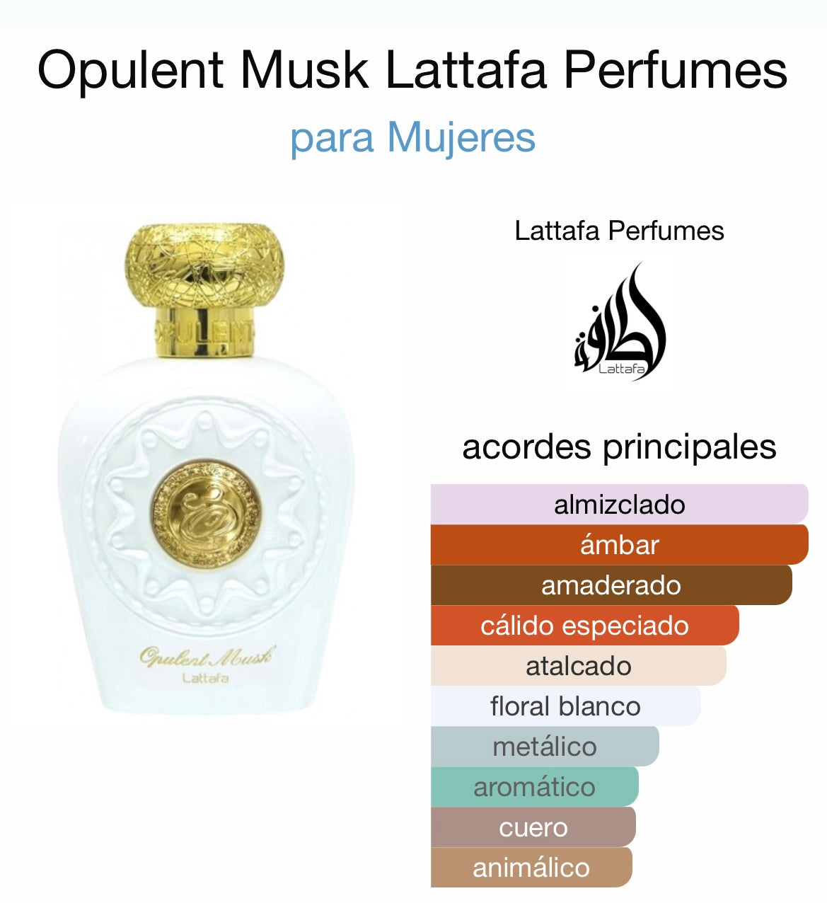 Musk opulent Lattafa - 100 ml - Dubai Esencias