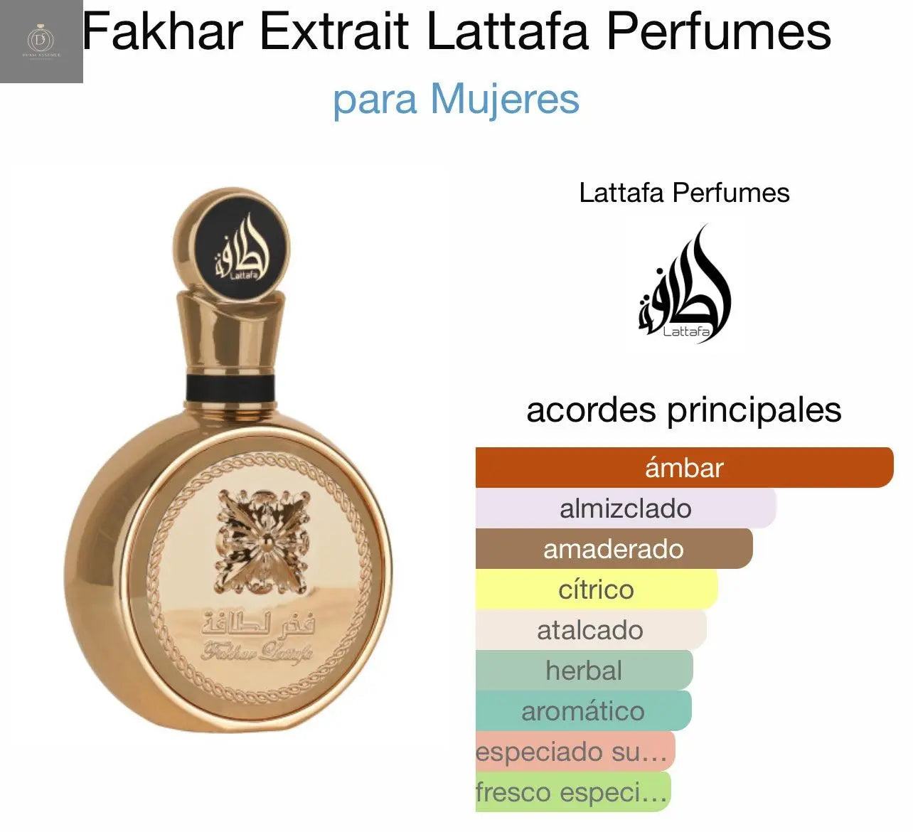 Fakhar Lataffa Gold 100 ml - Dubai Esencias