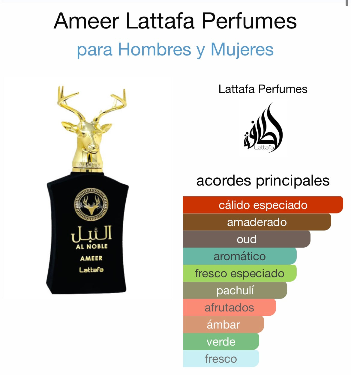 Al Noble Ameer Lattafa - 100ml - Dubai Esencias