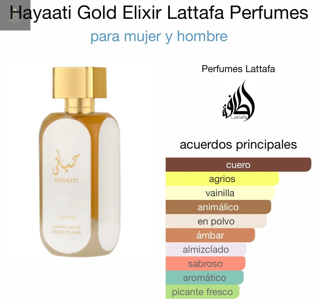 Hayaati Gold Elixir Lattafa Perfumes - Dubai Esencias