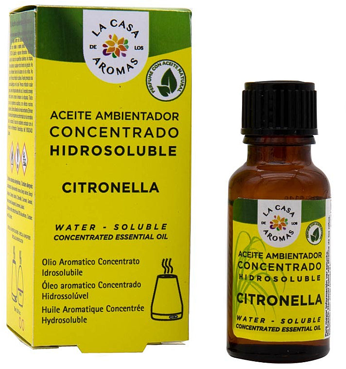 Aceite ambientador concentrado Hidrosoluble Citronella 18 ml - Dubai Esencias