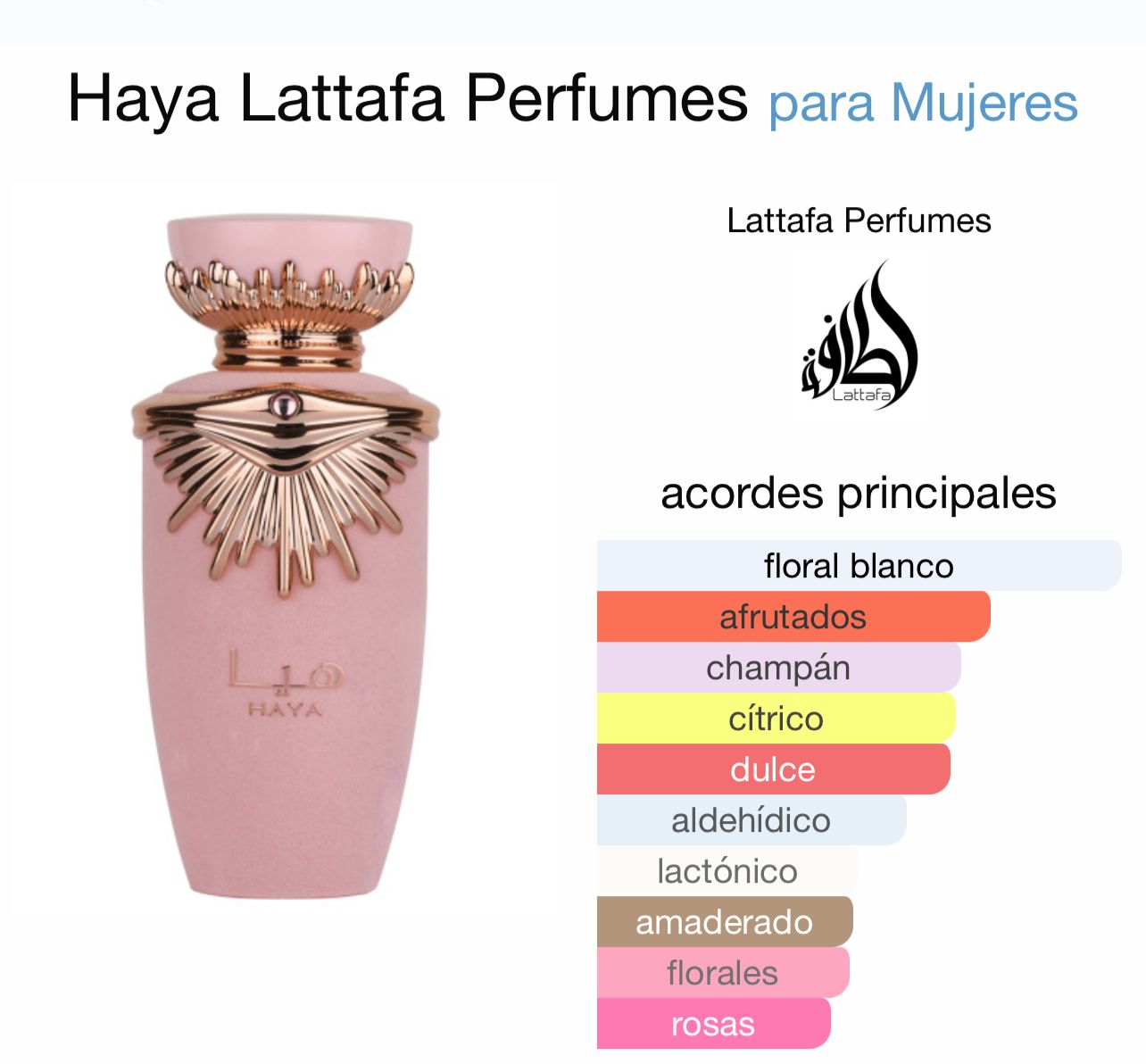 Haya Lattafa - 100 ml - Dubai Esencias