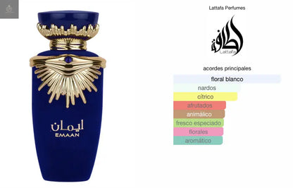 LATTAFA Emaan  100 ML - EAU DE PARFUM - Mujer ( Iman Imen Eman) - Dubai Esencias