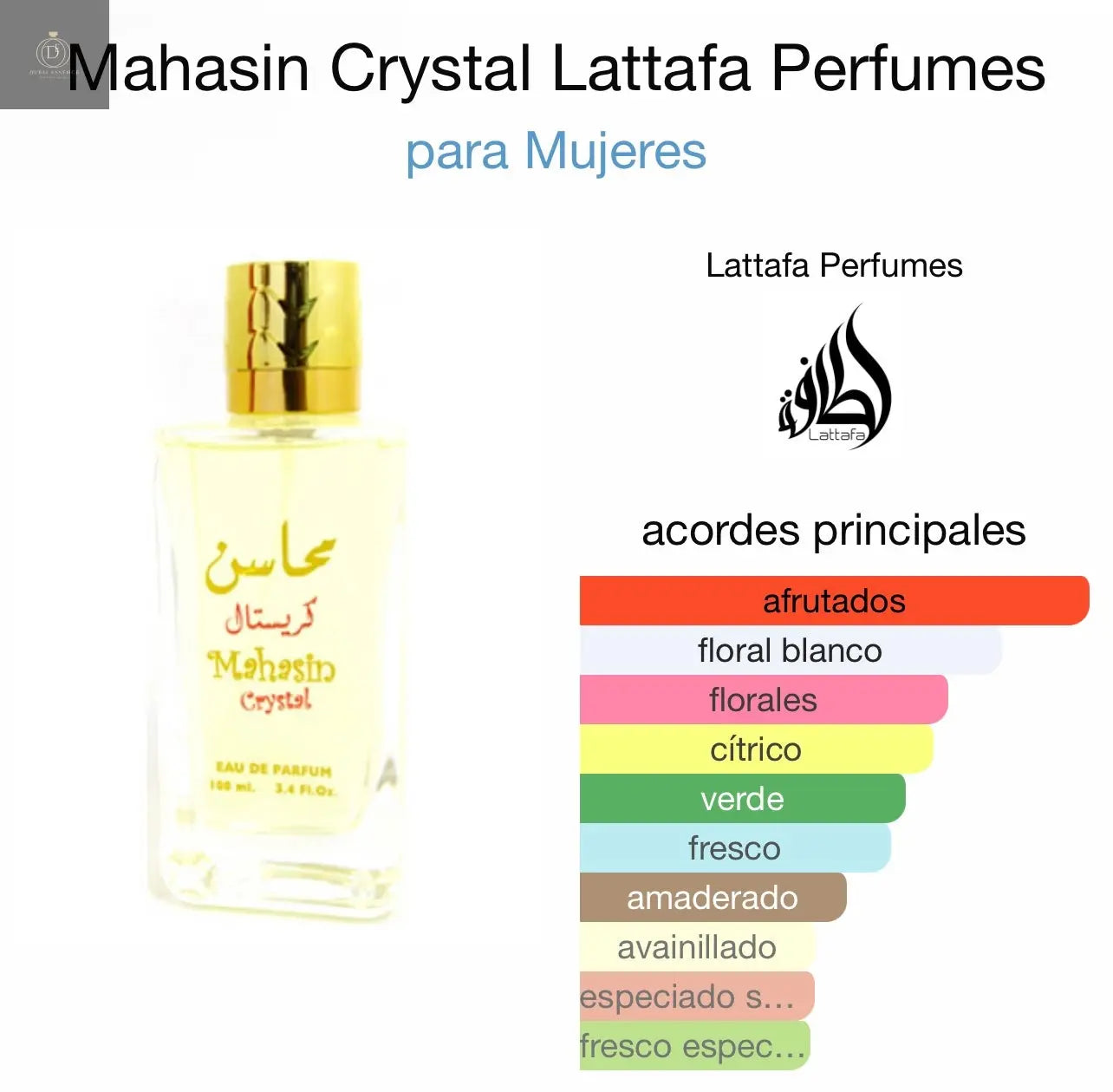 Mahasin Crystal Lattafa Perfumes - Dubai Esencias