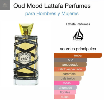 Perfume OUD MOOD ELIXIR Lattafa 100 ml - Dubai Esencias