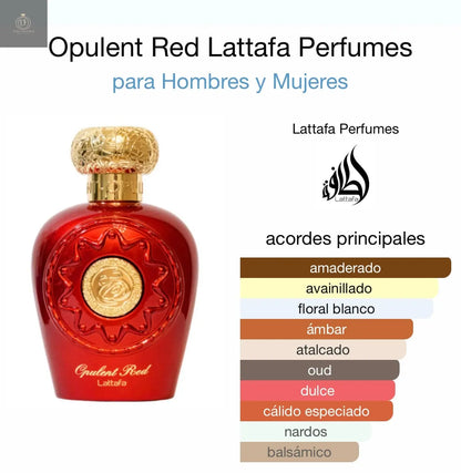 Opulent Red Lattafa Perfumes - Dubai Esencias