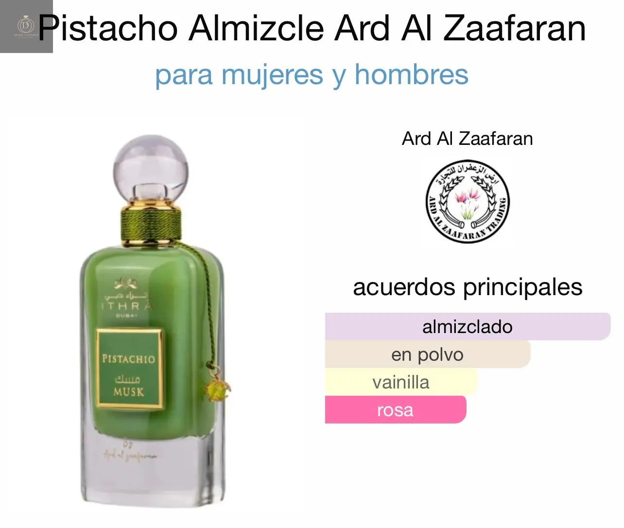 Pistachio Musk Ithra Ard Al Zaafaran ARD AL ZAAFRAN