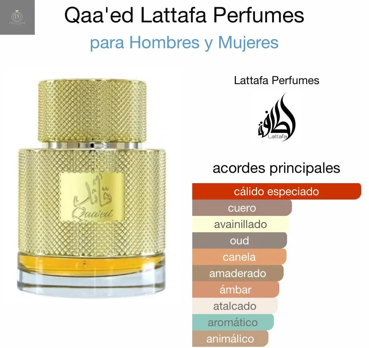 Qaa'ed Lattafa 100 ml - Dubai Esencias