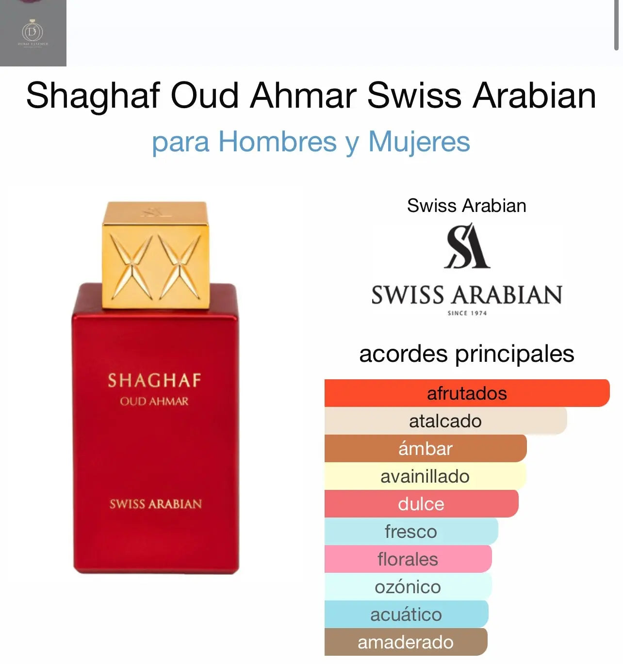 Shaghaf Oud Ahmar Swiss Arabian Swiss Arabian